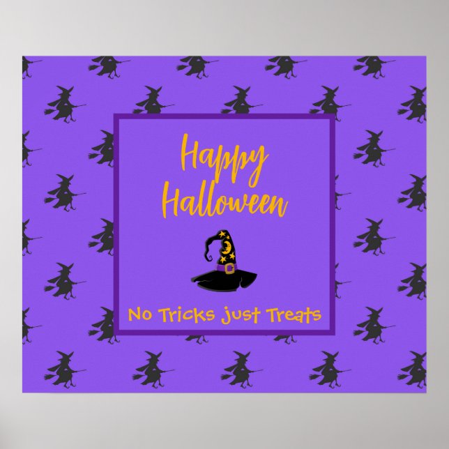 Black lila Halloween witches Poster (Framsidan)