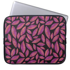 Black Lila Höst löv Laptop sleeve