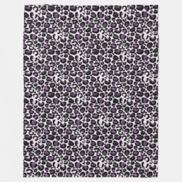 Black Lila Leopard Print Fleecefilt