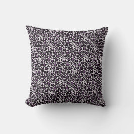 Black Lila Leopard Print Kudde