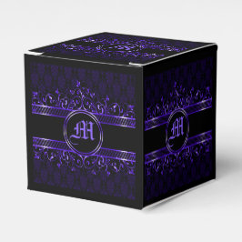 Black & Lila Ornate Gothic Monogrammed Presentaskar