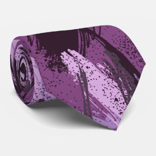 Black Lila Plum Lavender Camouflage Neck Tie Slips