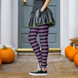 Black & Lila Rand Wicked Witch Halloween Leggings