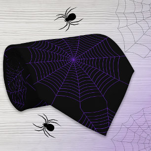 Black lila spindelnät Halloween mönster Slips