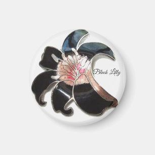 Black Lily Magnet