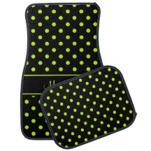 Black Lime Green Polka Dot Mönster Personlig