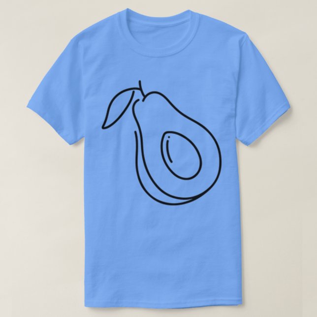 Black Lin AvocadoCute T Shirt (Design framsida)