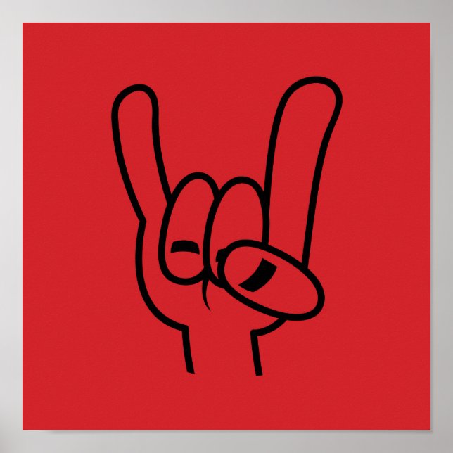 Black Line för tungt Metall Djävulen Poster (Framsidan)