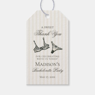 Black Lingerie Shower Bachelorette Möhippa Favor Presentetikett