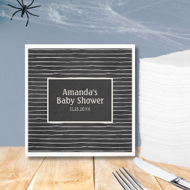 Black Linjer Halloween Baby Shower Pappersservett