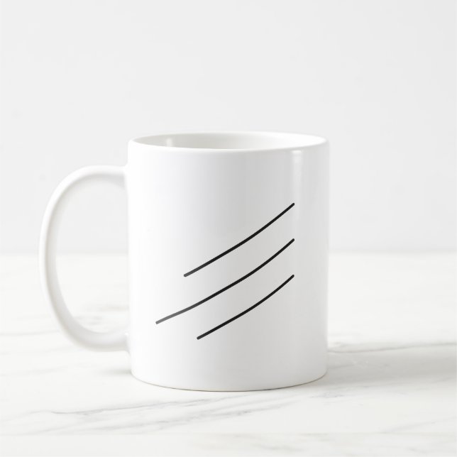 Black linjer kaffemugg (Vänster)