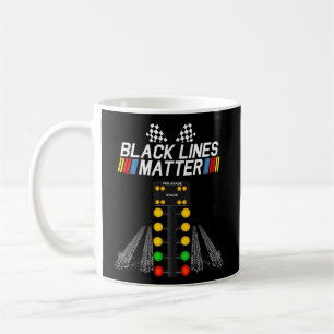 Black Linjer Matter Drag Tävla Light Träd Far Kaffemugg