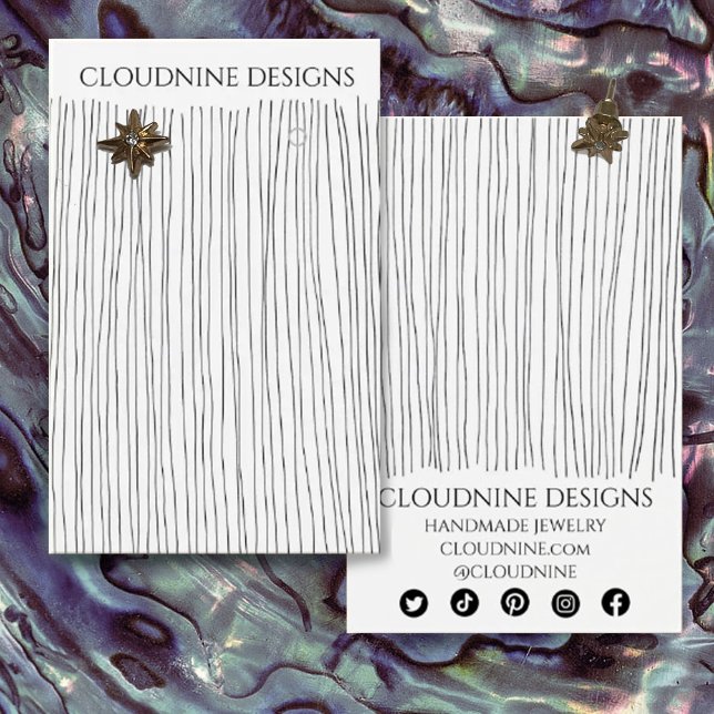 Bläck Linjer Öroneringskort för judiska Visningar  Visitkort (Skapare uppladdad)