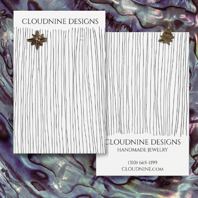 Bläck Linjer Öroneringskort för judiska Visningar  Visitkort (Skapare uppladdad)