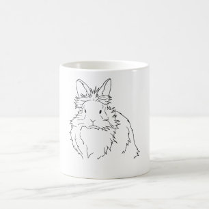 Black Lionhead Rabbit Gift Kaffemugg
