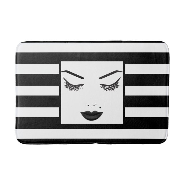 Black Lips Beauty Makeup Ansikte Ögonfransar & Ögo Badrumsmatta (Framsidan)