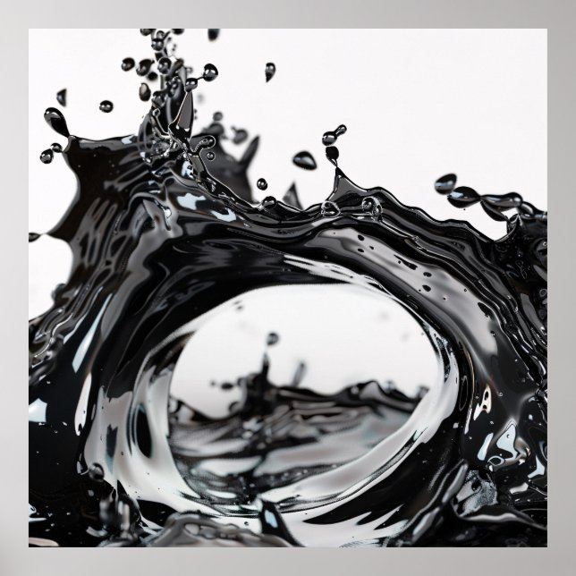 Black Liquid Harmony Poster (Framsidan)