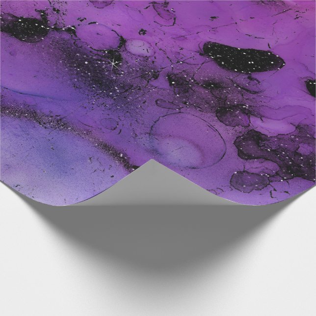 Bläck Liquid Paint Urban Amethyst Lila Black Glitt Presentpapper (Hörn)
