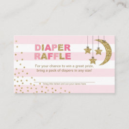 Bläck lite stjärnig raffle biljett rosa guld tilläggskort