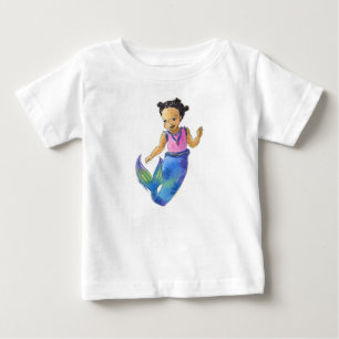 Black Little Sjöjungfru småbarn t-shirt
