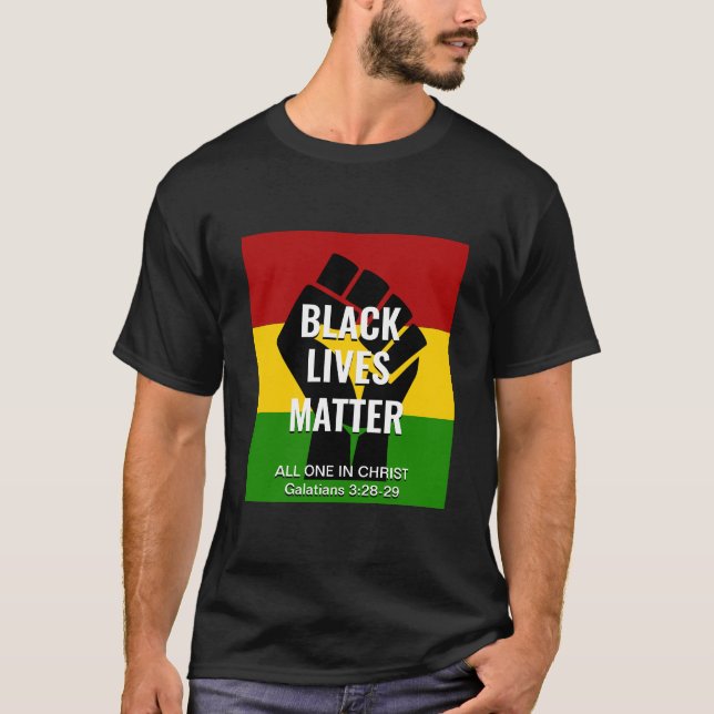 BLACK LIVES ÄRAN I Kristus Galatians T Shirt (Framsida)