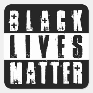 BLACK LIVES ÄRENDE FYRKANTIGT KLISTERMÄRKE