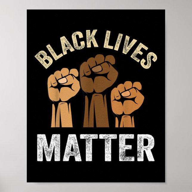 Black Lives Blm Black Empowerment Kids Manar Kvinn Poster (Framsidan)