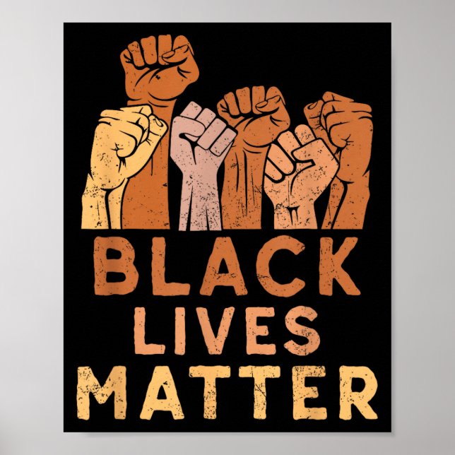 Black Lives Blm Human Rights Black History Month  Poster (Framsidan)