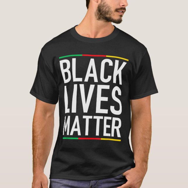 Black Lives Blm Human Rights Black History Month  T Shirt (Framsida)