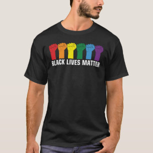 BLACK LIVES - BLM Rainbow T Shirt