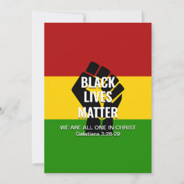 BLACK LIVES-FRÅGAN I CHRIST Christian BHM Julkort