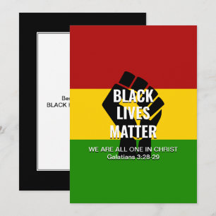 BLACK LIVES-FRÅGAN I CHRIST Christian BHM Julkort