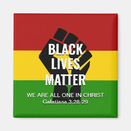 BLACK LIVES-FRÅGAN I CHRIST Christian BHM Magnet