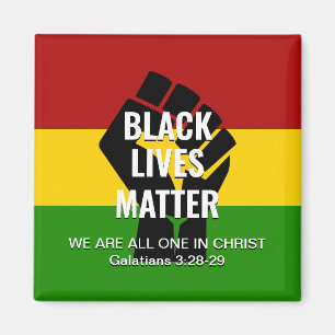 BLACK LIVES-FRÅGAN I CHRIST Christian BHM Magnet