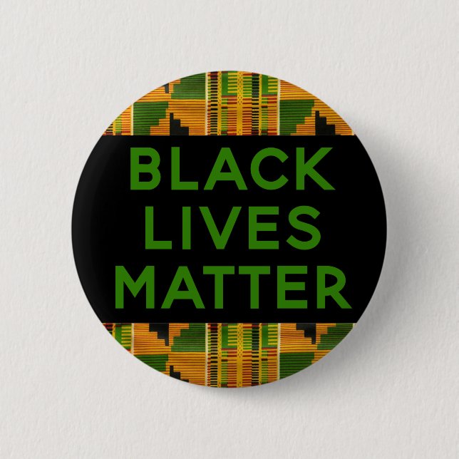 Black Lives Matter - African Kente Ethnic print Knapp (Framsida)