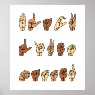 Black Lives Matter American Sign Language Poster