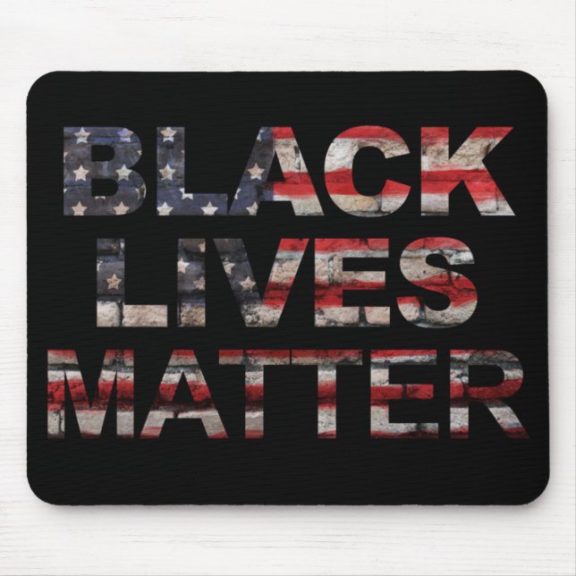 Black Lives Matter | Amerikanska Flagga Musmatta (Framsidan)