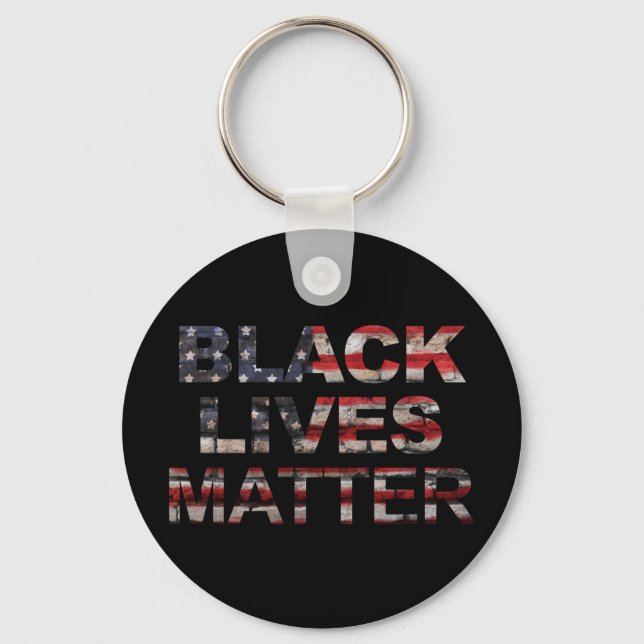 Black Lives Matter | Amerikanska Flagga Nyckelring (Framsida)