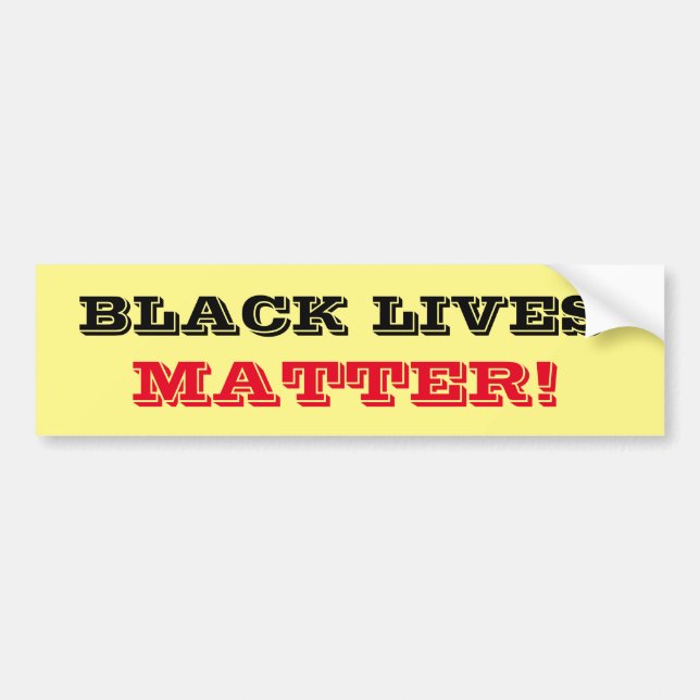 BLACK LIVES MATTER BENÄMNARE BILDEKAL (Framsidan)