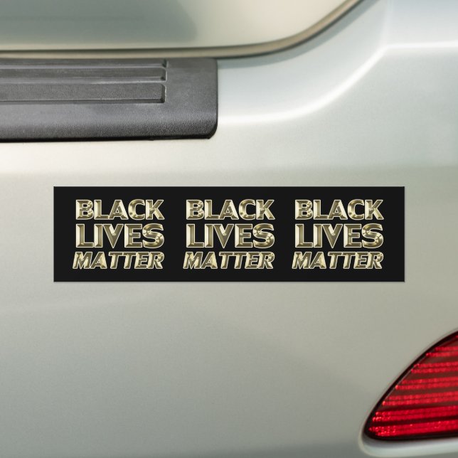 Black Lives Matter Black guld modern typografi Bildekal (På Bil)