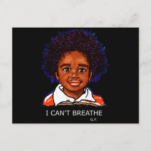 Black Lives Matter Child Boy Jag kan inte bryta hj Vykort