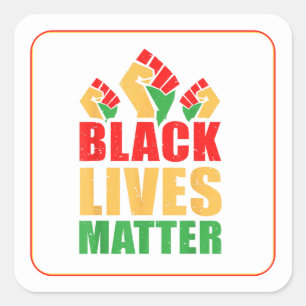 Black Lives Matter Fyrkantigt Klistermärke