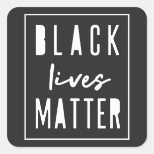 Black Lives Matter   Jämställdhet mellan BLM Tävli Fyrkantigt Klistermärke
