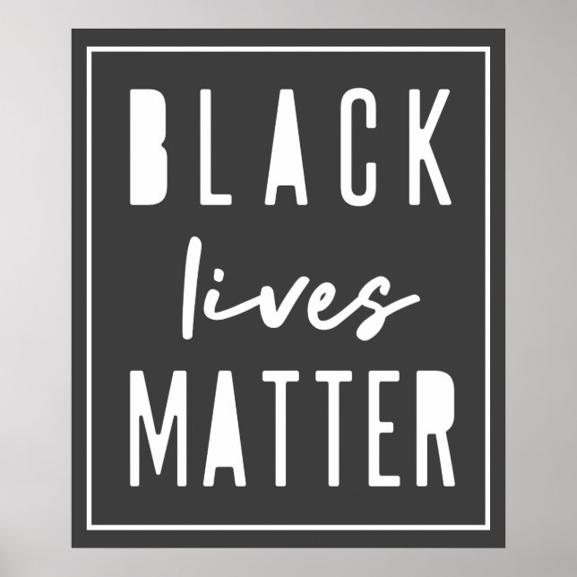 Black Lives Matter | Jämställdhet mellan BLM Tävli Poster (Framsidan)
