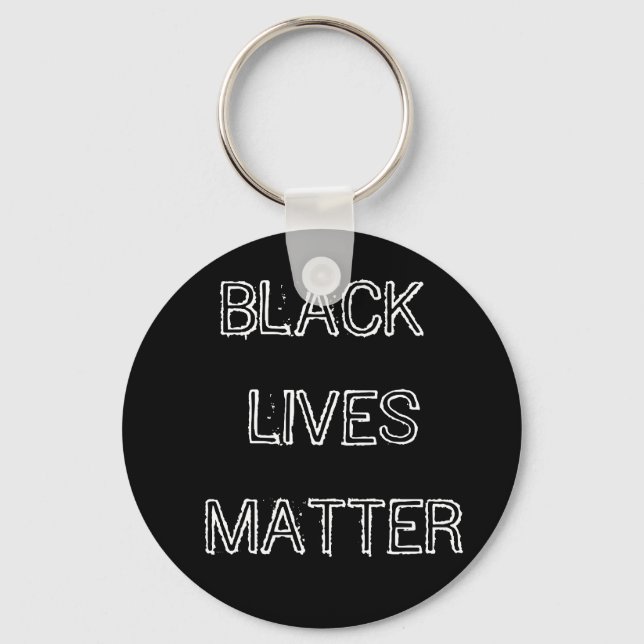 Black Lives Matter Keychain Lanyard Round Button Nyckelring (Framsida)