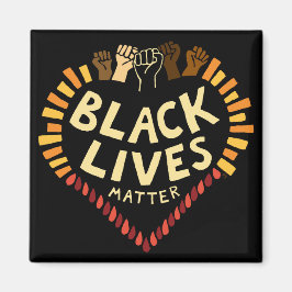 Black Lives Matter Magnet ~ mörk