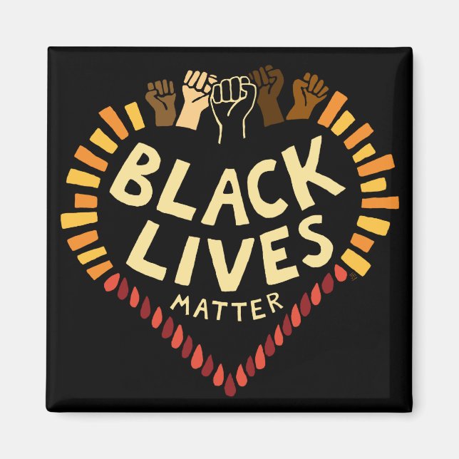 Black Lives Matter Magnet ~ mörk (Framsidan)