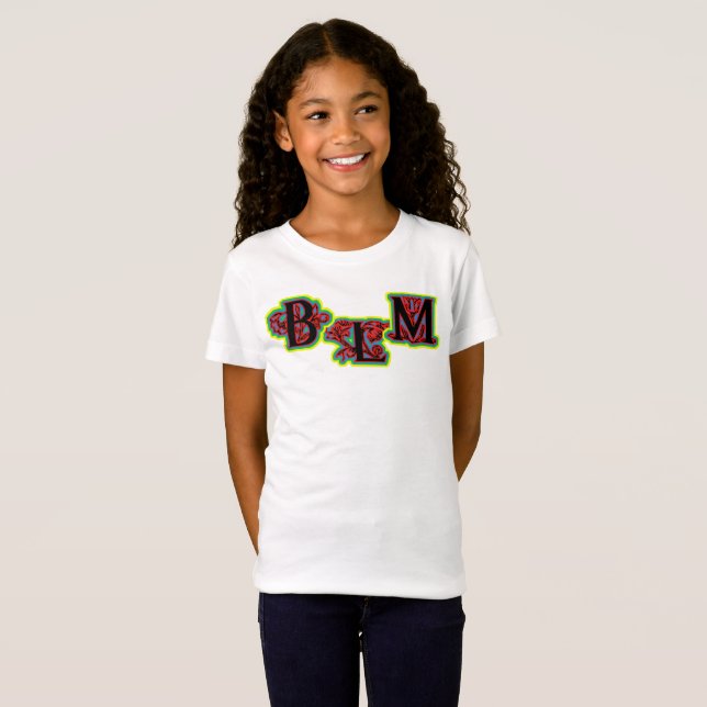 Black Lives Matter med blommor T-Shirt (Hel framsida)