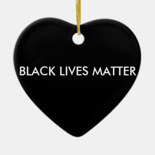 Black Lives Matter Ornament, BLM Julgransprydnad Keramik