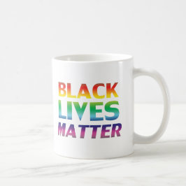 Black Lives Matter-regnbåge modern typografi lgbt Kaffemugg
